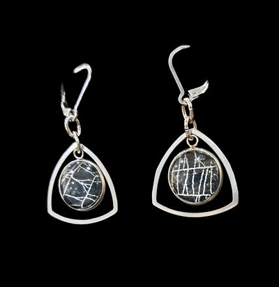 Spiderweb Soft Hollow Triangle Earrings-Earrings-Hell Kitten-PaxtonGate