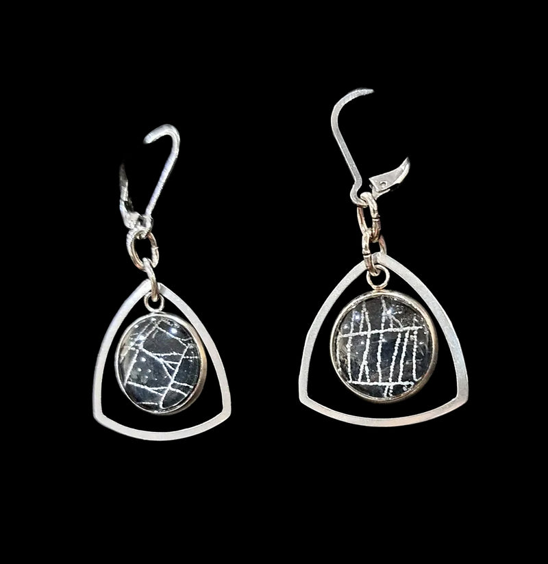 Spiderweb Soft Hollow Triangle Earrings-Earrings-Hell Kitten-PaxtonGate
