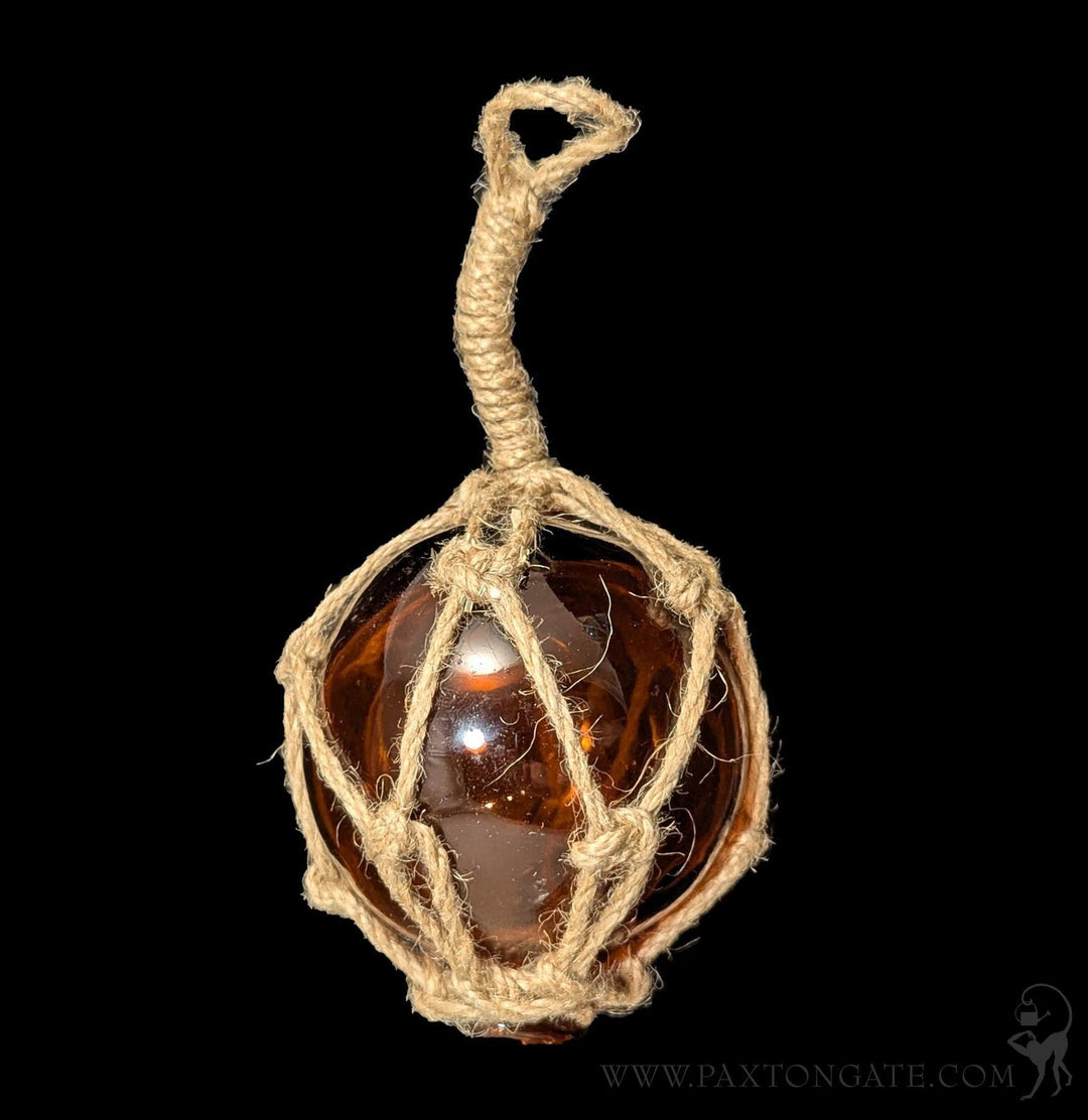 Amber Japanese Glass Ball Fishing Float