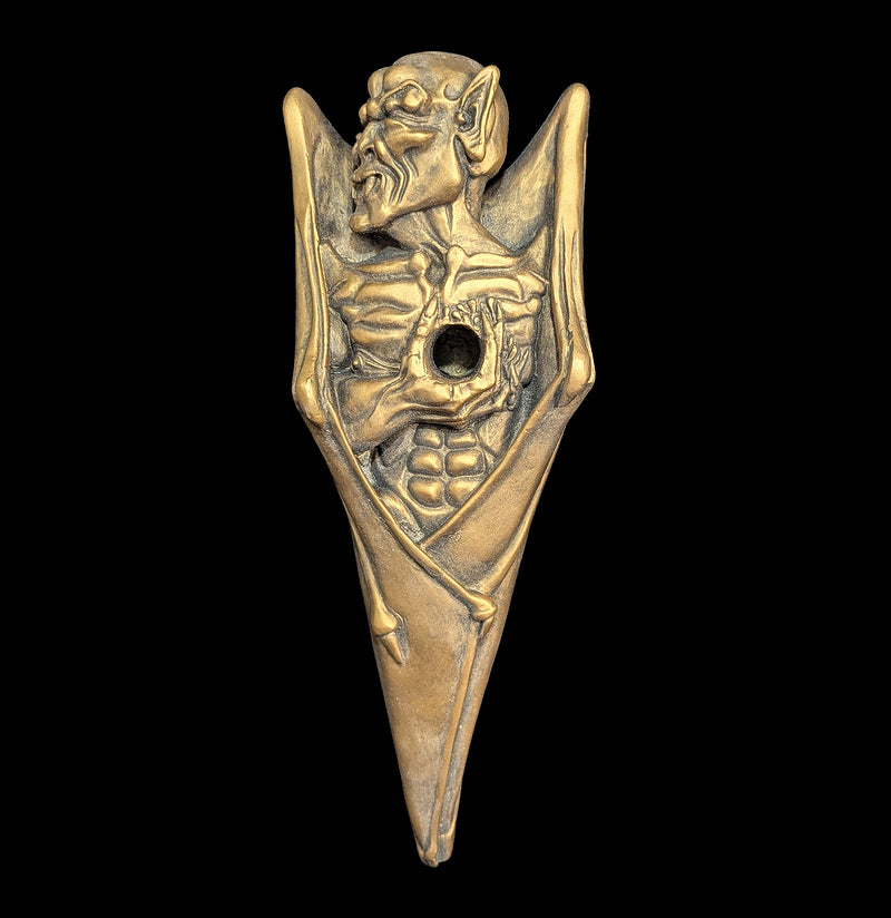 Indoor Vampire Candleholder Gargoyle-statuary-Orlandi-PaxtonGate