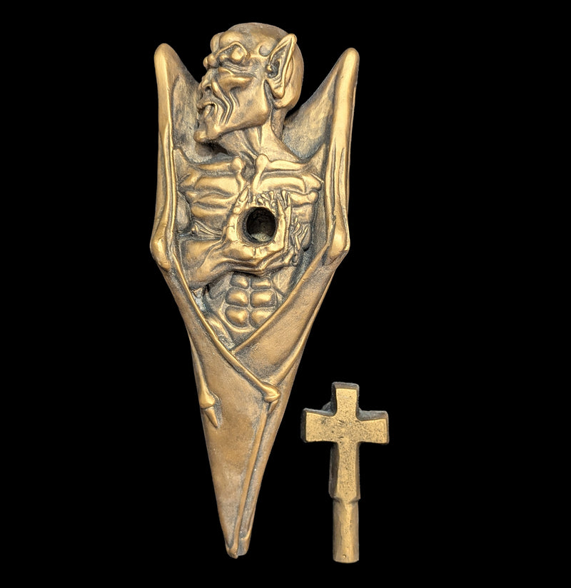 Indoor Vampire Candleholder Gargoyle-statuary-Orlandi-PaxtonGate