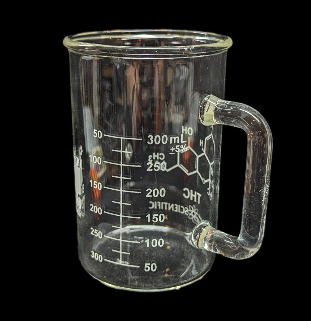 THC chemical structure Beaker Mug For Sale