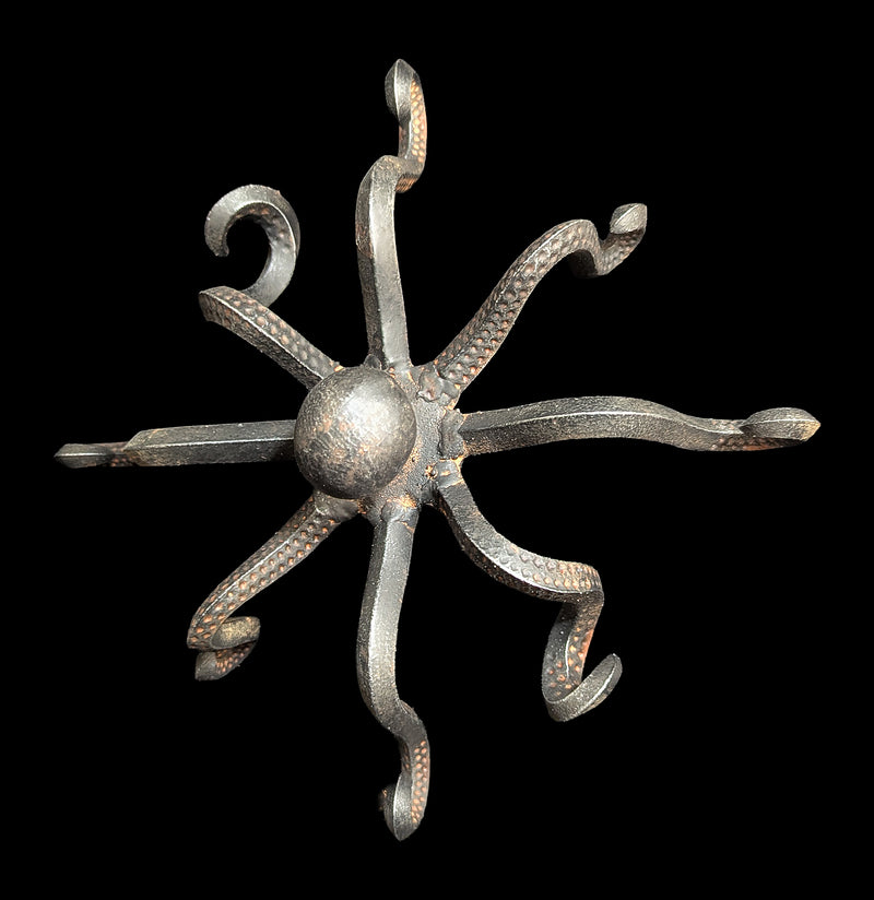 Black Metal Octopus Sculpture-Decor-Import Corner-PaxtonGate