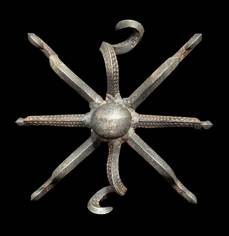 Black Metal Octopus Sculpture-Decor-Import Corner-PaxtonGate