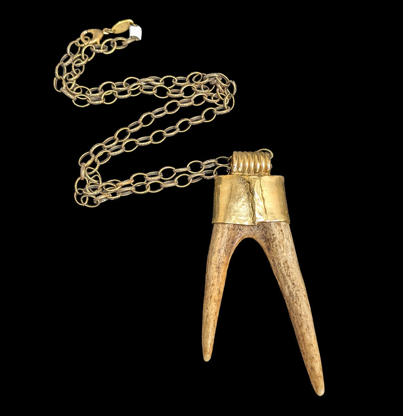 Antler Tine Necklace-Necklaces-Savanna Crow-PaxtonGate