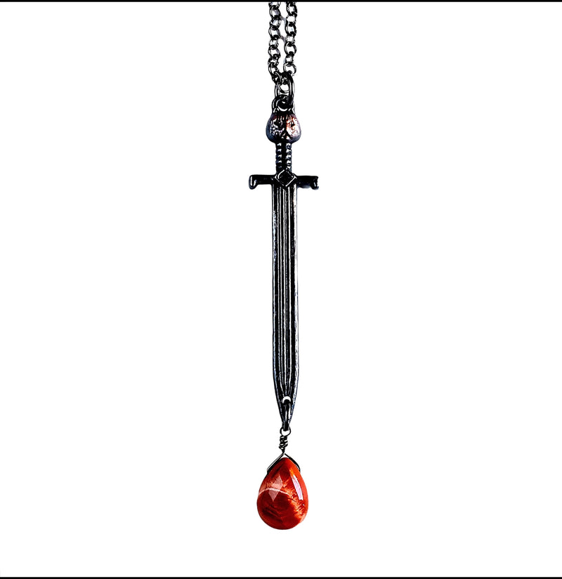 Double Edged Sword Necklace-Necklaces-Merging Metals-PaxtonGate