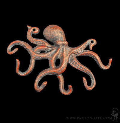 Rustic Copper Cast Iron Octopus Hook-Decor-Hampton Nautical-PaxtonGate