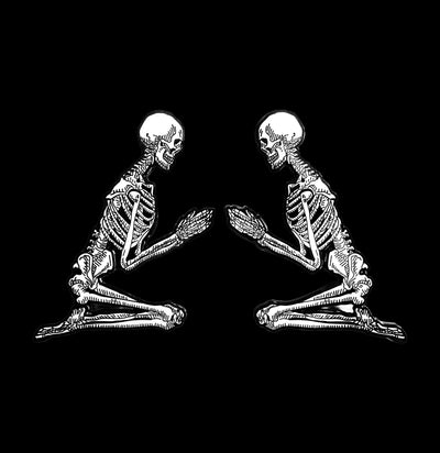 The Prayer Skeletal Enamel Pin-Accessories-13th Press-PaxtonGate