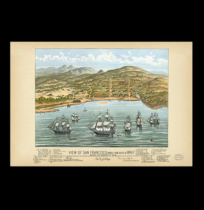 Map of San Francisco 1846 print-Prints-Bristol & London-PaxtonGate