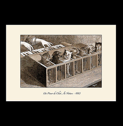 Cat Piano Print-Posters-Bristol & London-PaxtonGate