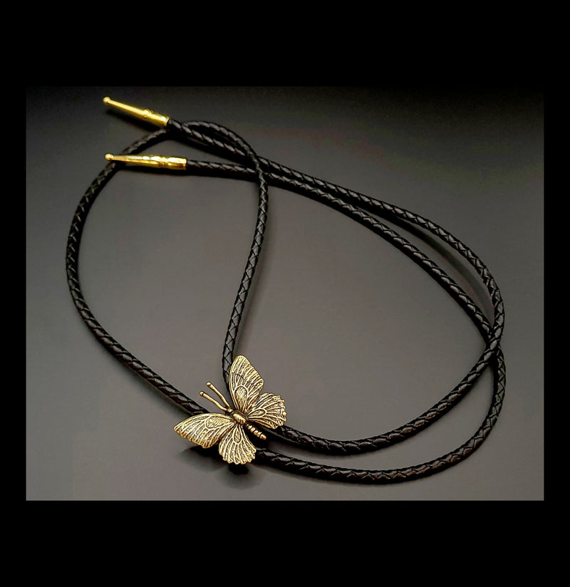 Brass Butterfly Bolo Tie-Accessories-Big Bad Beetle Bolos-PaxtonGate