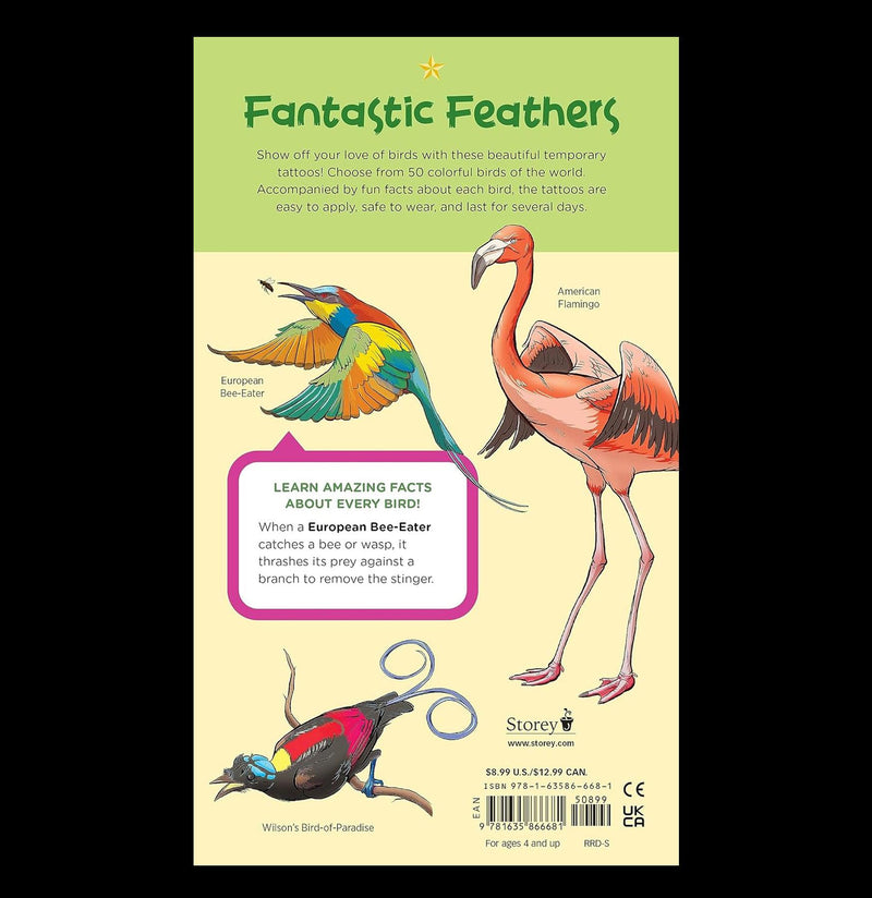 Soaring, Singing Tattoo Birds: 50 Temporary Tattoos That Teach-Books-Hachette Book Group-PaxtonGate