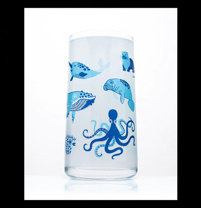 Retro Marine Life Drinking Glass-Drinkware-Cognitive Surplus-PaxtonGate