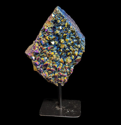 Rainbow Titanium Crystal Cluster Stand-Minerals-Driftstone Pueblo-PaxtonGate