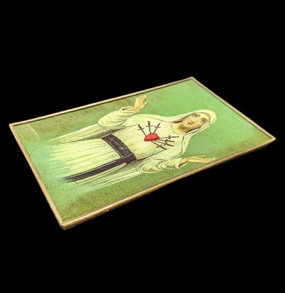 Decoupage Glass Sacred Mary Glass Tray-Kitchen-Why Girls Go Astray-PaxtonGate