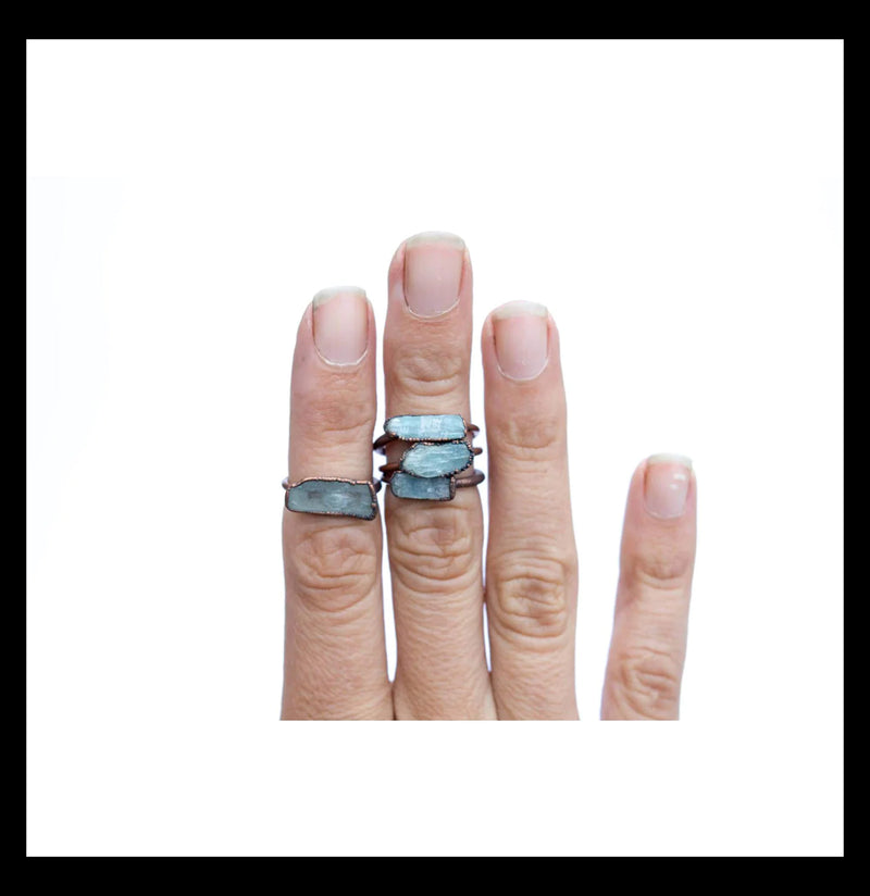 Blue Kyanite Crystal Ring - Paxton Gate