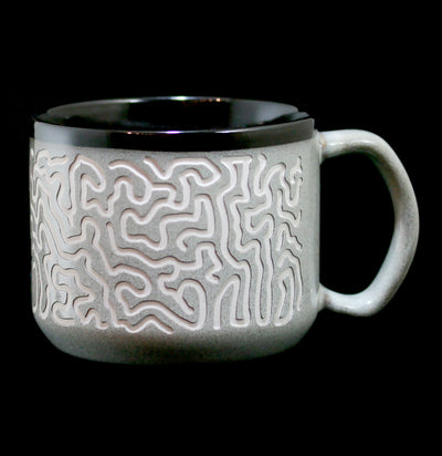 Brain Coral Hand Carved Ceramic Mug-Drinkware-Cognitive Surplus-PaxtonGate