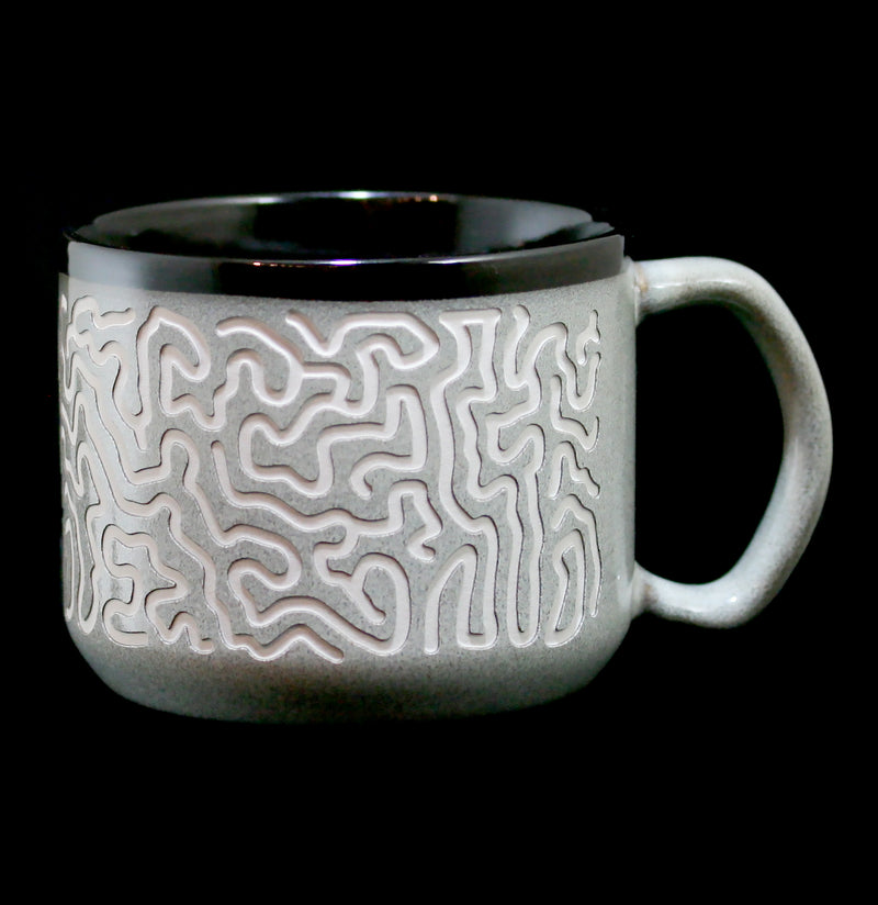 Brain Coral Hand Carved Ceramic Mug-Drinkware-Cognitive Surplus-PaxtonGate