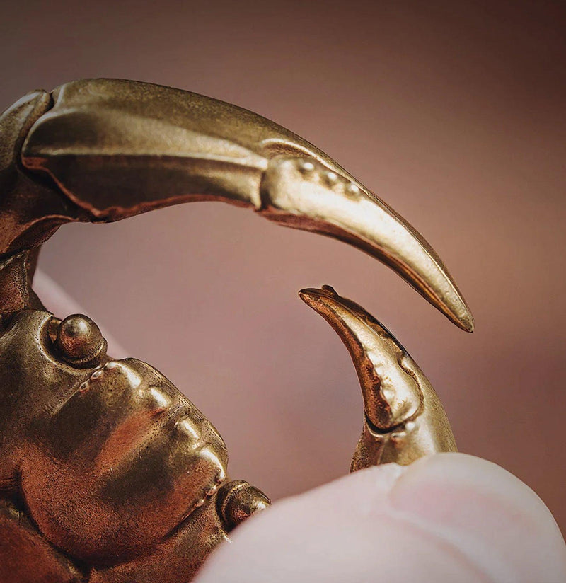 Brass Crab Keychain-Keychains-Coppertist-PaxtonGate