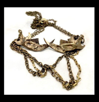 Muskrat Jaw Multi-Chain Necklace-Necklaces-Savanna Crow-PaxtonGate