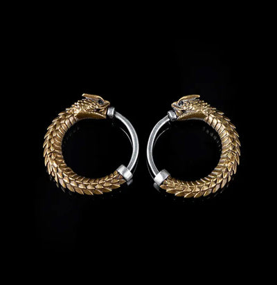 Brass Ouroboros Earrings - Paxton Gate