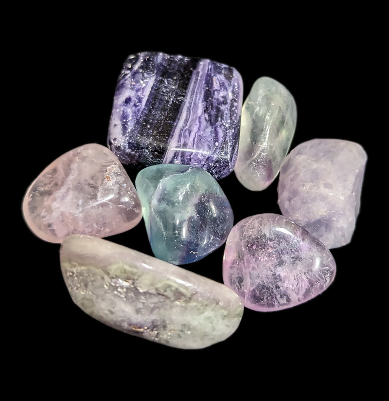 Tumbled Rainbow Fluorite Stone-Minerals-Quasar Gems-PaxtonGate