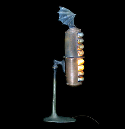 Fresnel Cicada Bat on Microphone Base Lamp-Lighting-Evan Chambers-PaxtonGate