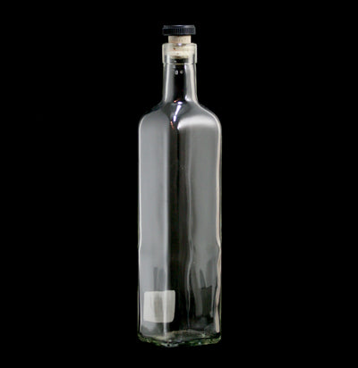 Quadra Square Glass Bottle with T Top Cork-Jars & Bottles-Specialty Bottle-PaxtonGate