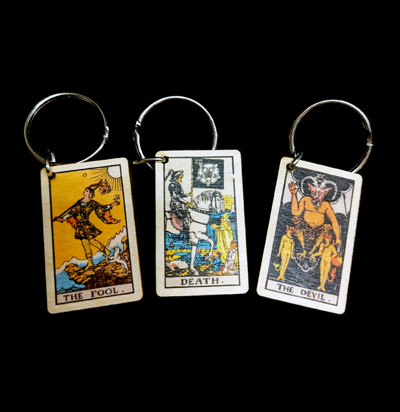Wooden Tarot Card Keychain-Accessories-Most Amazing-PaxtonGate
