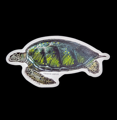 Green Sea Turtle Sticker-Stickers-Cognitive Surplus-PaxtonGate
