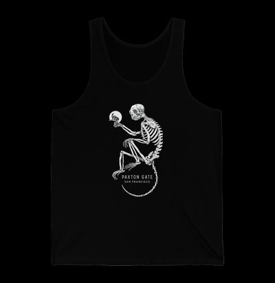 Women's Skeletal Monkey Racerback Tank By Zoe Keller-Tank Top-Printify-PaxtonGate