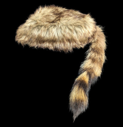 Raccoon Hat with Tail-Taxidermy-Black Bear Haversack-PaxtonGate