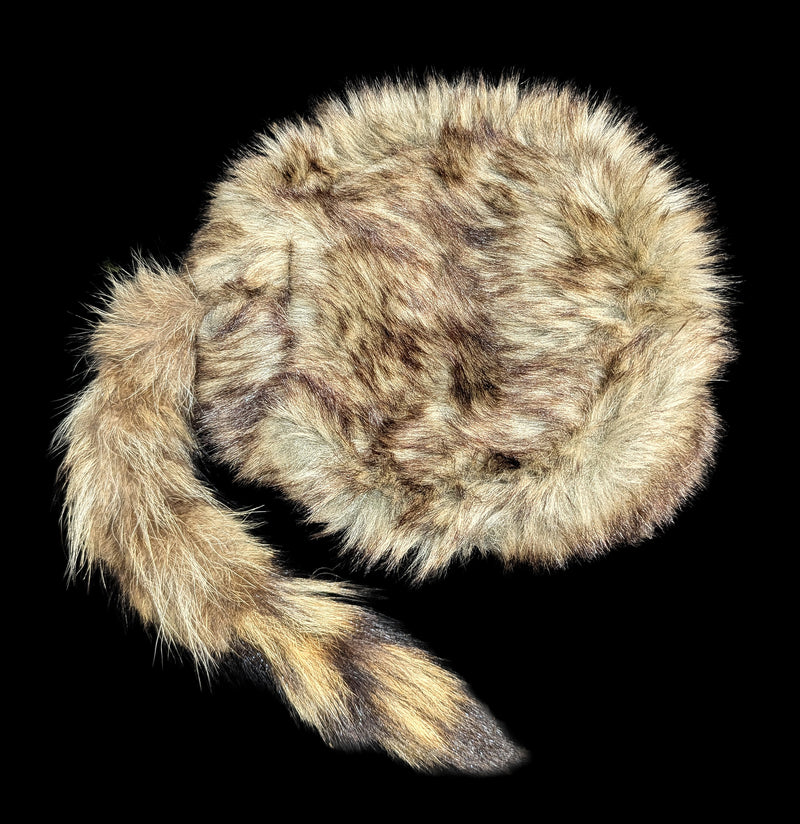 Raccoon Hat with Tail-Taxidermy-Black Bear Haversack-PaxtonGate