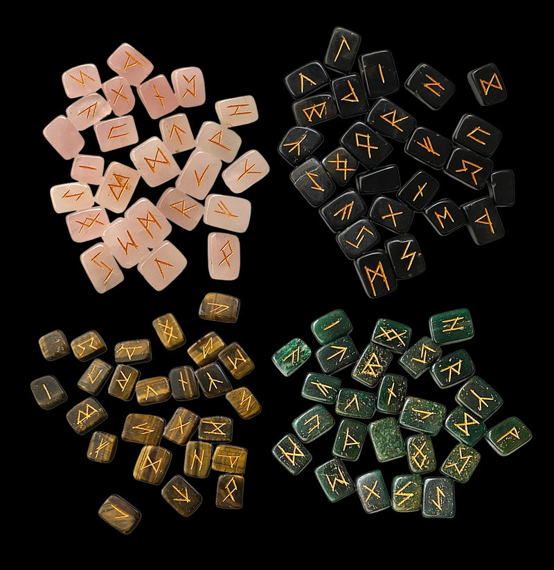 Rectangular Rune Set with Pouch-Minerals-VIE-PaxtonGate