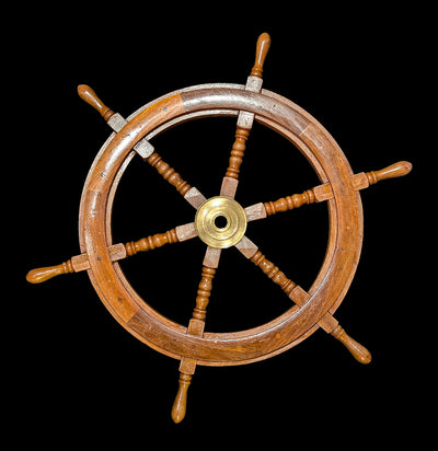 Wooden Ship Wheel-Decor-Hampton Nautical-PaxtonGate