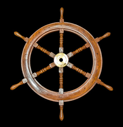 Wooden Ship Wheel-Decor-Hampton Nautical-PaxtonGate