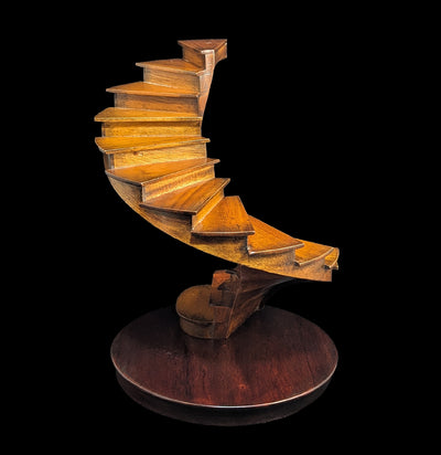 Library Spiral Stairs Wooden Model-Decor-Tour d'Horizon-PaxtonGate