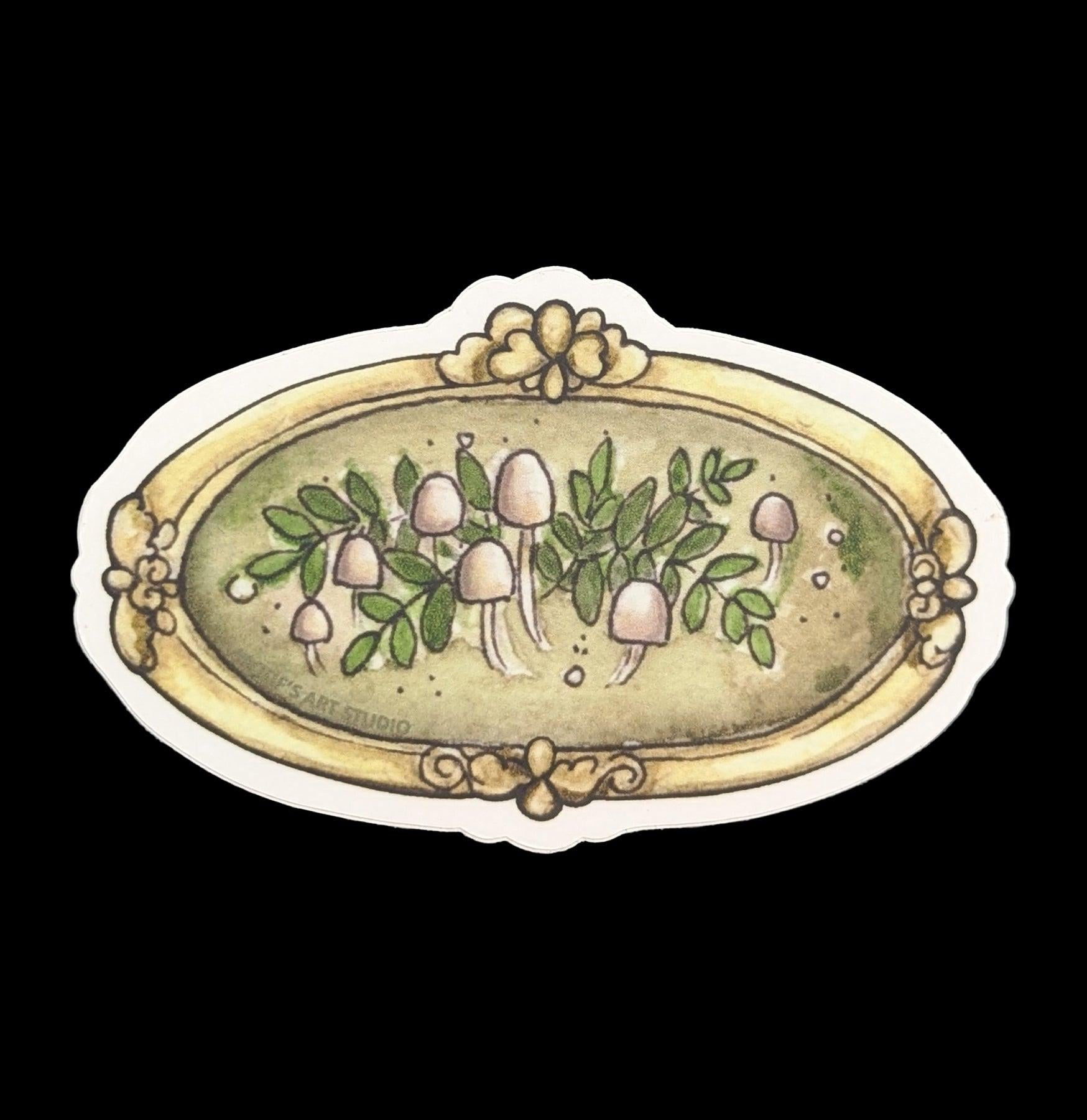 Framed Mushrooms and Ferns Sticker – Paxton Gate