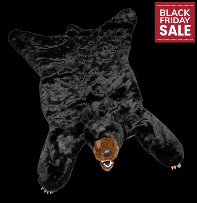 Black Bear Plush Rug-Kids-Carstens, Inc.-PaxtonGate