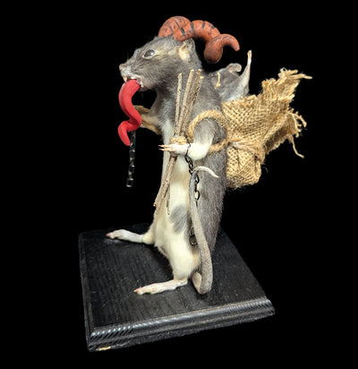 Small Krampus Rat Taxidermy-Taxidermy-Classic mouse parade-PaxtonGate