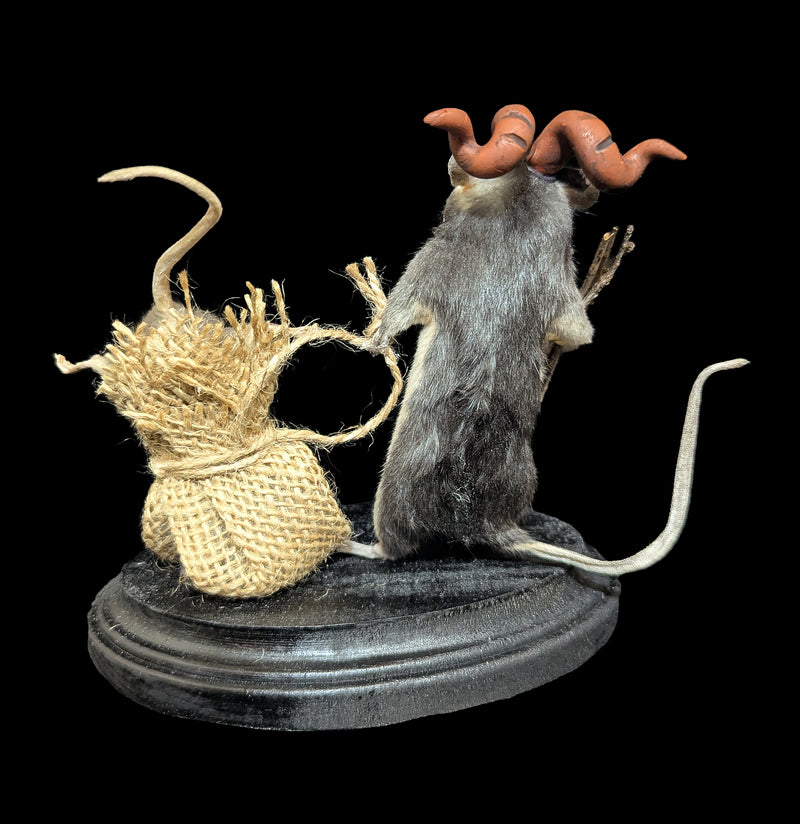 Small Krampus Rat Taxidermy-Taxidermy-Classic mouse parade-PaxtonGate
