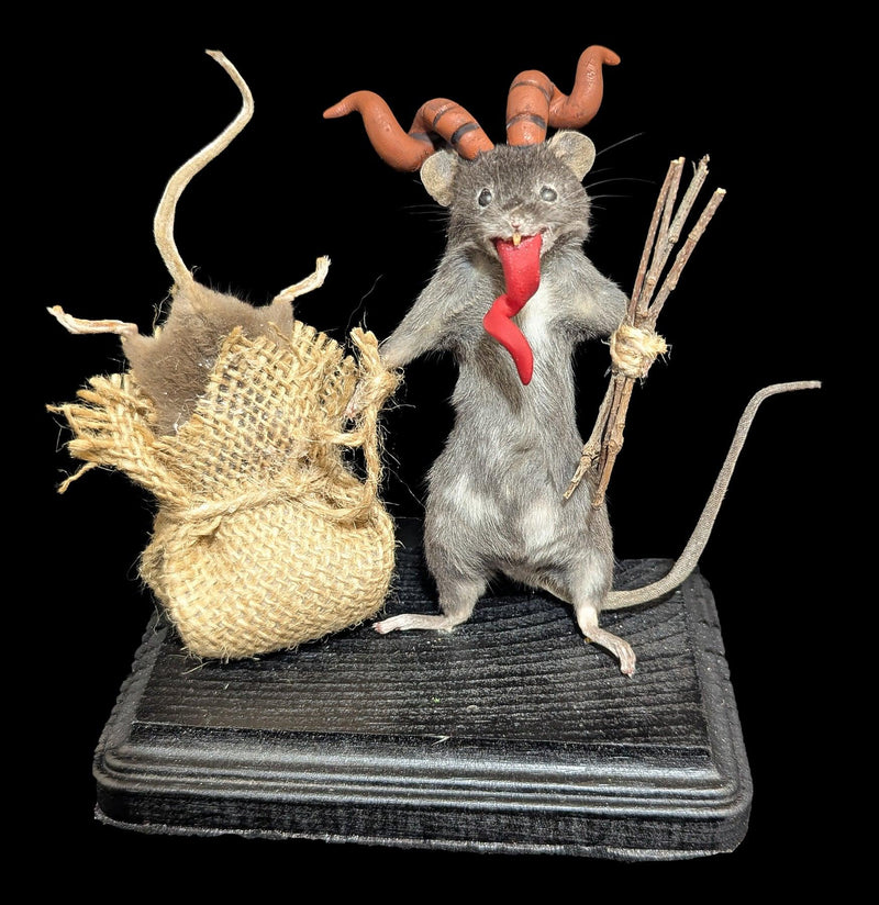 Small Krampus Rat Taxidermy-Taxidermy-Classic mouse parade-PaxtonGate