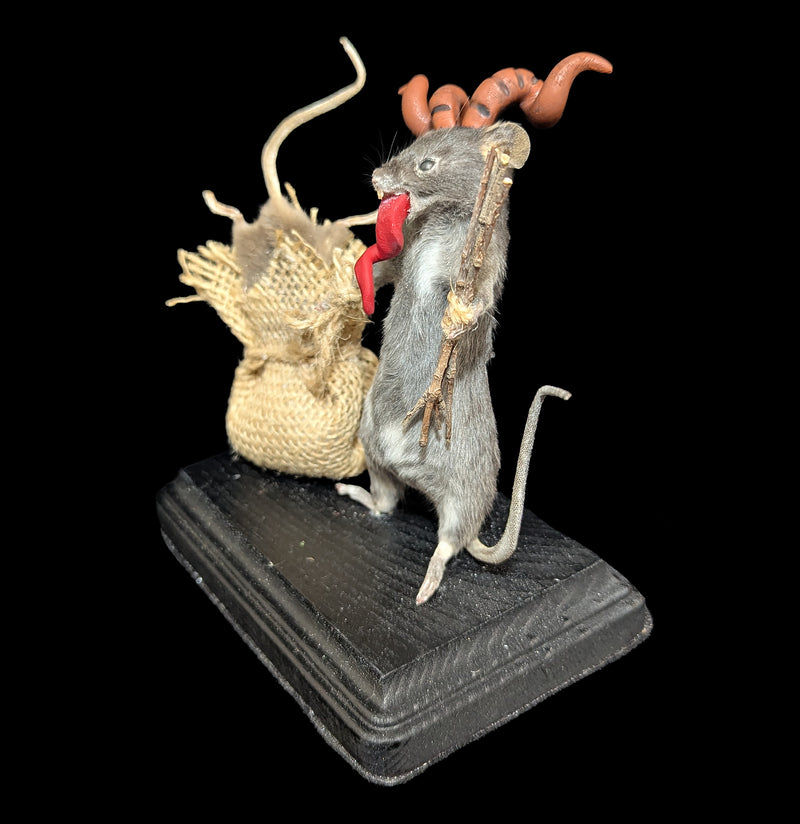 Small Krampus Rat Taxidermy-Taxidermy-Classic mouse parade-PaxtonGate