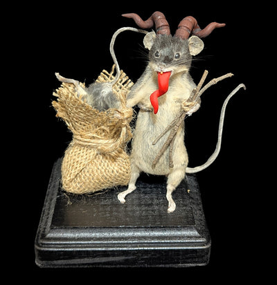Small Krampus Rat Taxidermy-Taxidermy-Classic mouse parade-PaxtonGate