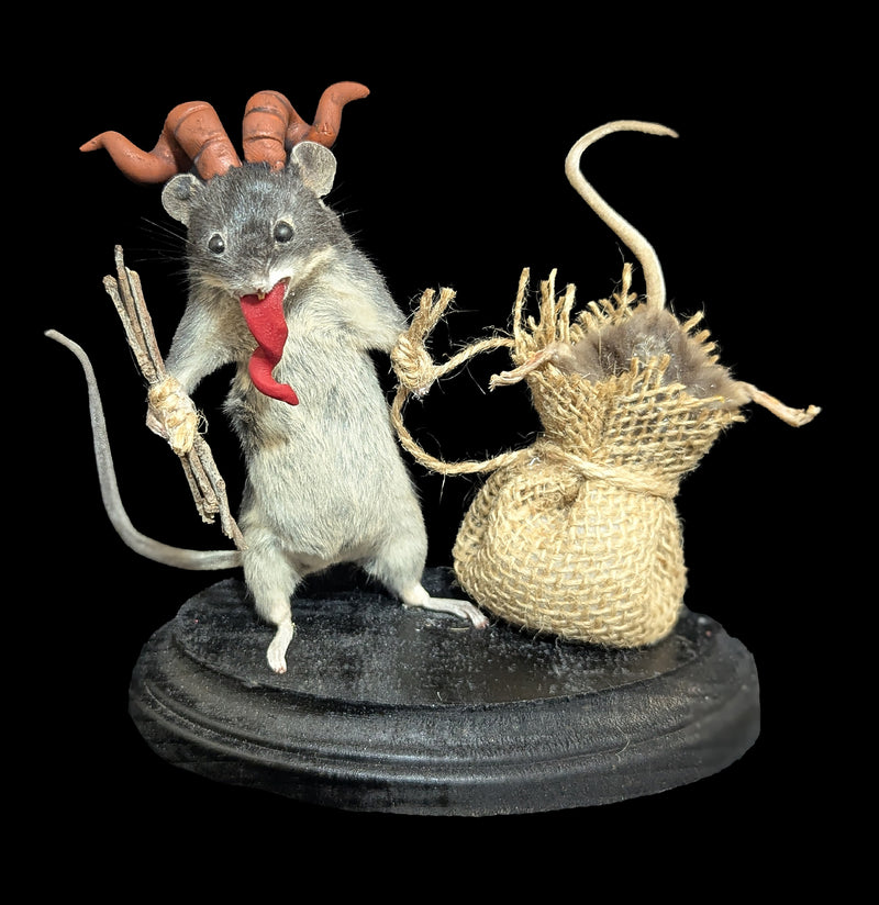Small Krampus Rat Taxidermy-Taxidermy-Classic mouse parade-PaxtonGate