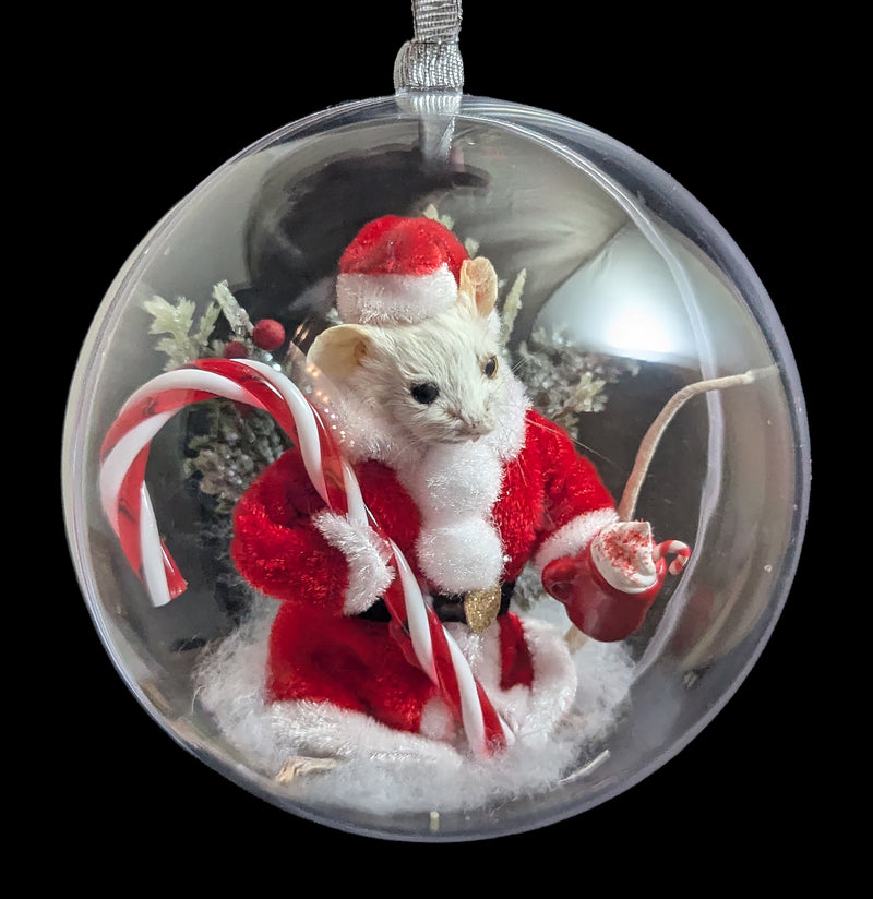 Taxidermy Santa Mouse Ornament-Taxidermy-Classic mouse parade-PaxtonGate