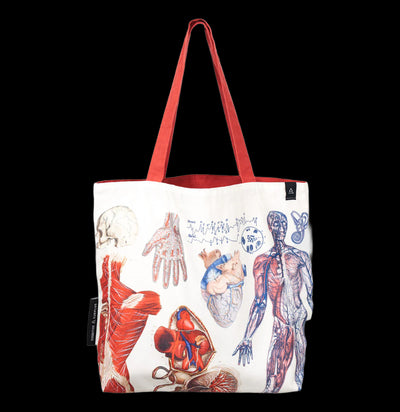 Human Anatomy Canvas Shoulder Tote-Bags-Cognitive Surplus-PaxtonGate