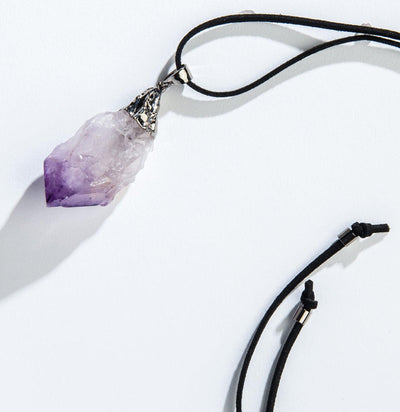 Amethyst Point Necklace-Necklaces-GeoCentral-PaxtonGate