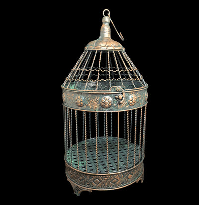 Hanging Bronze Birdcage-Decor-Import Corner-PaxtonGate