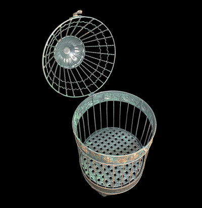 Hanging Bronze Birdcage-Decor-Import Corner-PaxtonGate